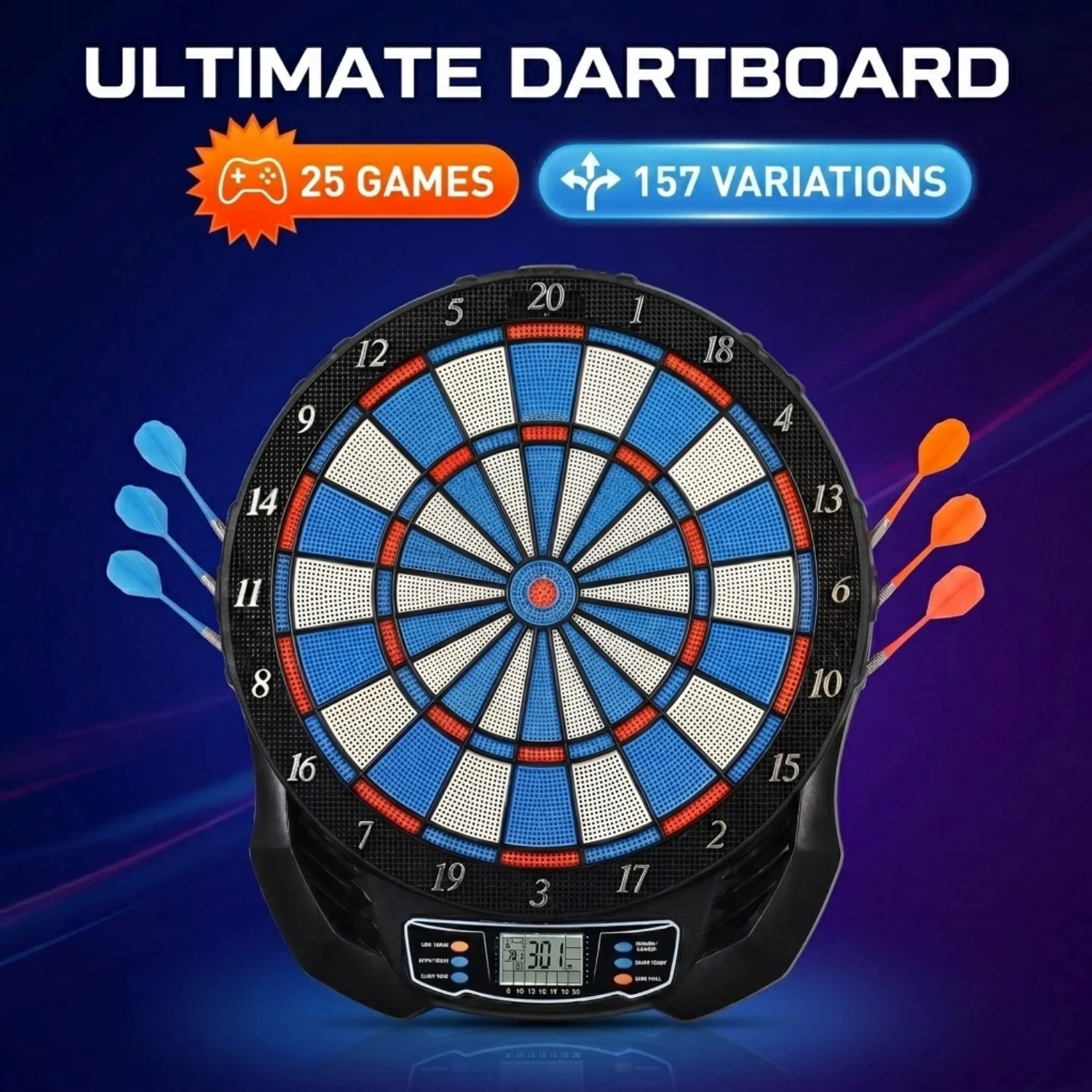 Electronic Dartboard Cabinet - DartVibe Tavola da Freccette Elettronica Avanzata