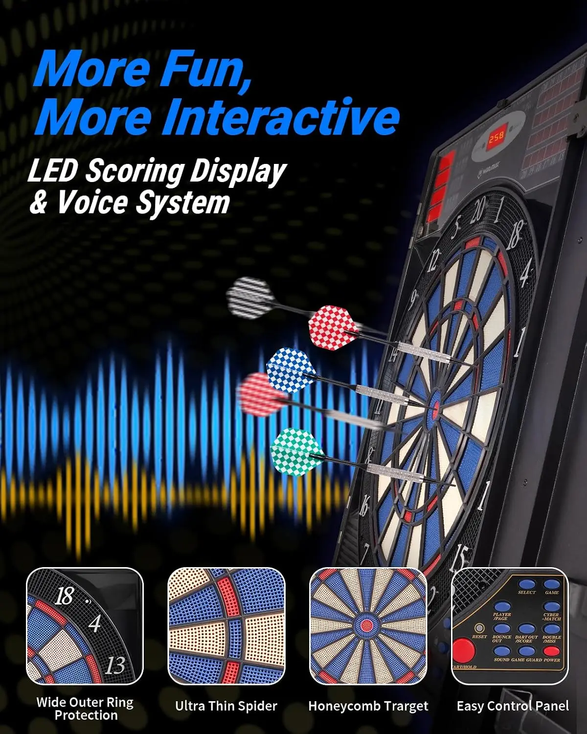 Set di Freccette Elettroniche  - Electronic Dartboard Cabinet recensione e prezzo