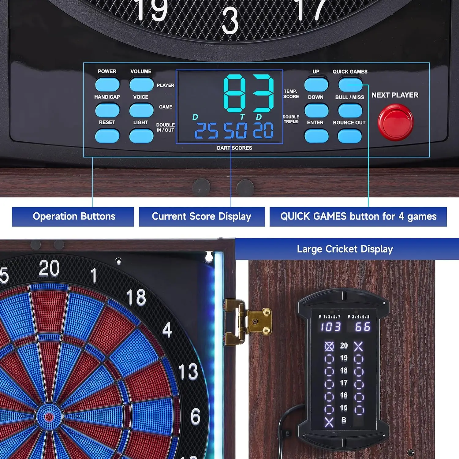 Armadietto per Freccette Elett - Electronic Dartboard Cabinet recensione e prezzo