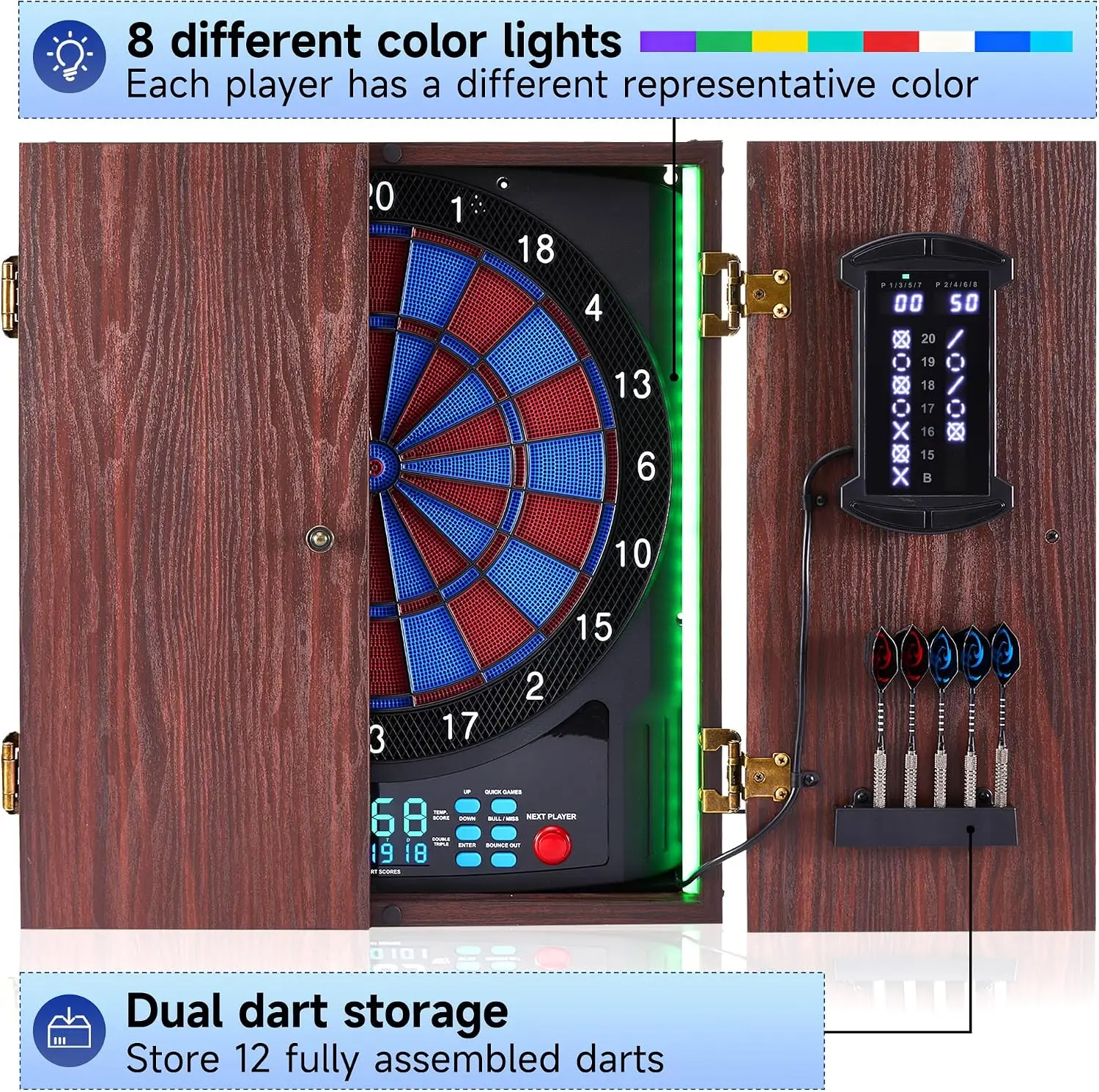 Armadietto per Freccette Elett - Electronic Dartboard Cabinet recensione e prezzo
