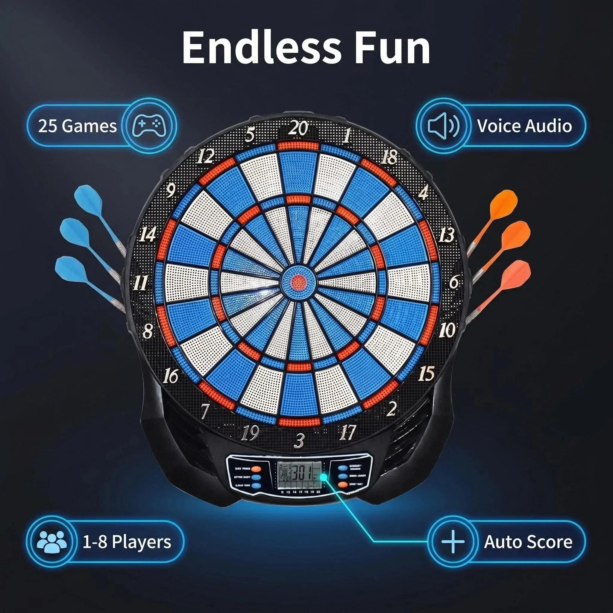 DartVibe Tavola da Freccette E - Electronic Dartboard Cabinet recensione e prezzo