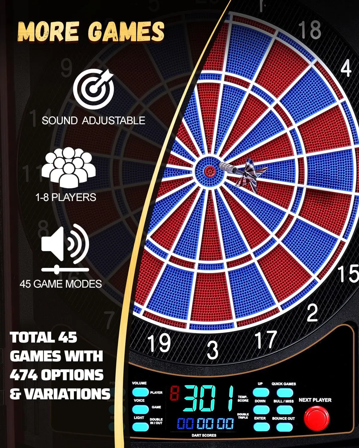 Bersaglio Elettronico per Frec - Electronic Dartboard Cabinet recensione e prezzo